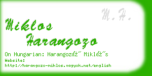 miklos harangozo business card